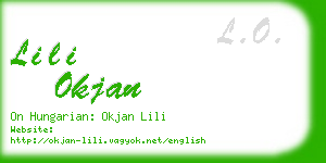 lili okjan business card